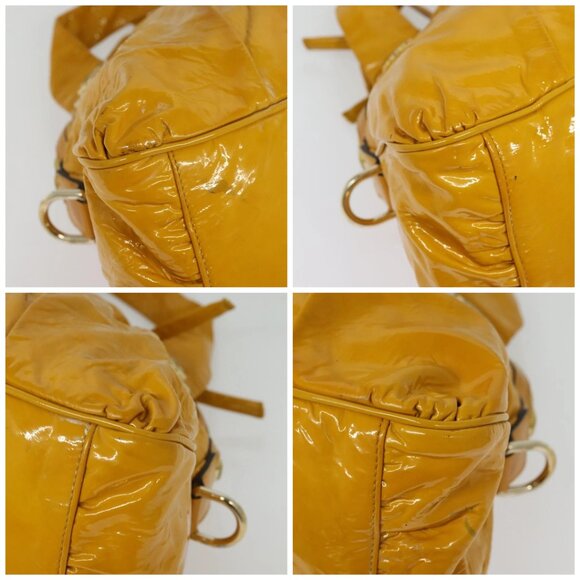 GUCCI Tote Bag Enamel Yellow Gold 197019 Auth bs28709 - Picture 16 of 16